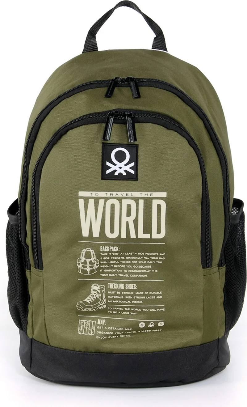 UNITED COLORS OF BENETTON . Double Compartment Backpack 03826