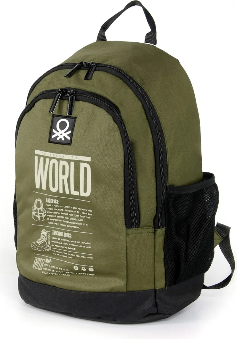 UNITED COLORS OF BENETTON . Double Compartment Backpack 03826
