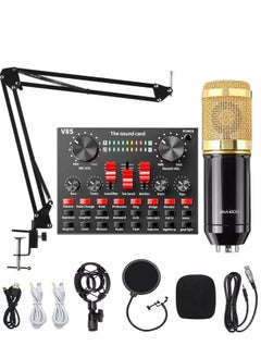 MIGOFAST V8S Sound Card Upgraded VM-800 Condenser Microphone Set for Live Streaming Karaoke And Voice Recording Recording Sound Card, Voice Changer Device With Multiple Funny Sound Effect USB Audio Interface  - Image 2