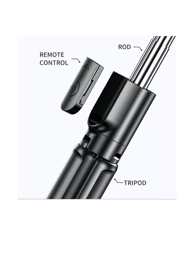 Generic - Bluetooth selfie stick with tripod stand and multifunctional extendable Bluetooth remote control (includes Bluetooth remote control) - Image 1