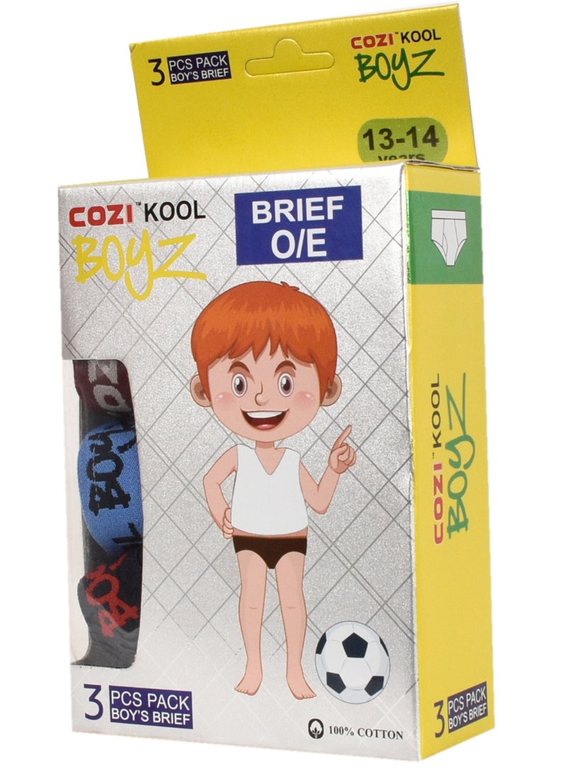 مجموعة من 3 قطع من الملابس الداخلية المطبوعة للأولاد