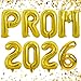 TONIFUL Prom 2026 Balloons 32 Inch Gold Letter Foil Balloons Banner Class of 2026 Letters Props for Prom Night Party School 2026 Graduation 2026 Sign Decorations - Image 4