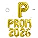 TONIFUL Prom 2026 Balloons 32 Inch Gold Letter Foil Balloons Banner Class of 2026 Letters Props for Prom Night Party School 2026 Graduation 2026 Sign Decorations - Image 2
