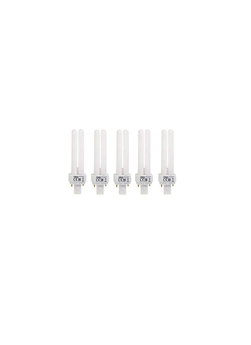 Osram Osram Home Decorative High Qualtiy and Durable, 2 Pin Day Light Double Twin Tube CFL Bulb, 13 Watt Energy Saving Bulb, Cool White - (Pack of 5)  - Image 3