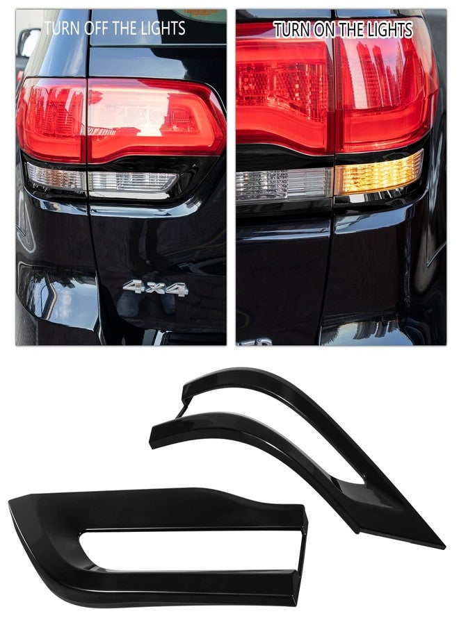bonbo Tail Light Lamp Cover Trim Bezel Glossy Cover Trim Exterior Accessories for Jeep Grand Cherokee 2014-2020 Replacement for 68220968AA 68220970AA 68219812AA 68219813AA(Black) - Image 5