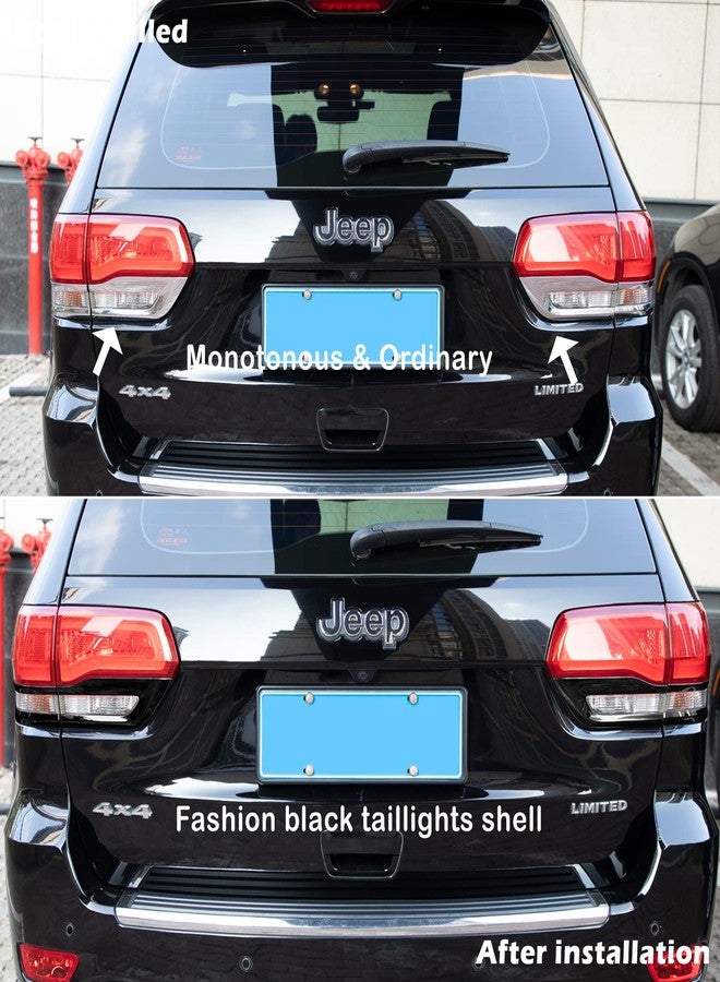 bonbo Tail Light Lamp Cover Trim Bezel Glossy Cover Trim Exterior Accessories for Jeep Grand Cherokee 2014-2020 Replacement for 68220968AA 68220970AA 68219812AA 68219813AA(Black) - Image 3