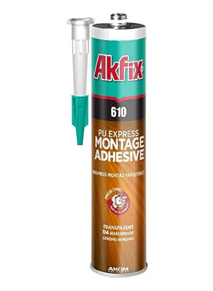 Akfix 610 PU Express Montage Adhesive Transparent - Image 1