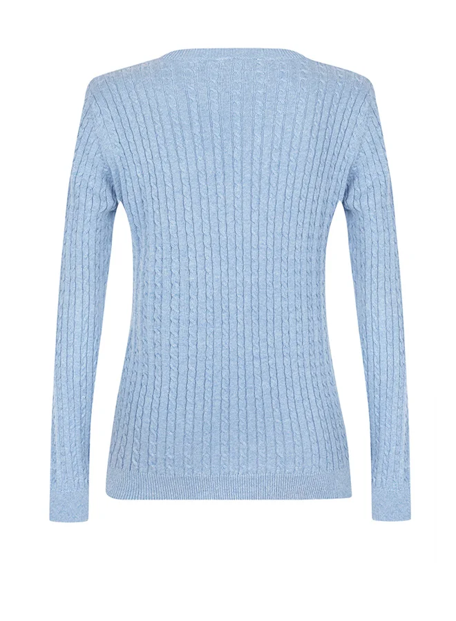 FELIX HARDY V-Neck Cable Knit Pullover
