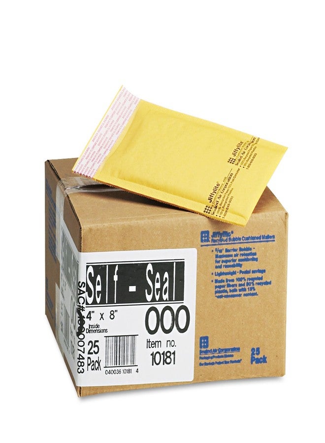Sealed Air Jiffylite Self Seal Mailer, #000, 4 x 8, Golden Brown, 25/Carton - Image 1