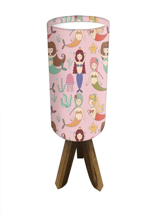 Nutcase Mini�Wooden�Night Lamp for Kids� -Made in India with Teak�Wood�14" Bedside� Table Lamp for Kid's Bedroom (Bulb Included) �-�Mermaid - Image 5