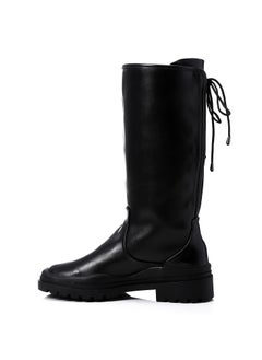 Mr.joe Adjustable Back Lace Leather Over The Knees Black  - Image 3
