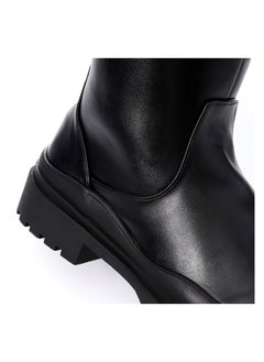 Mr.joe Adjustable Back Lace Leather Over The Knees Black  - Image 5