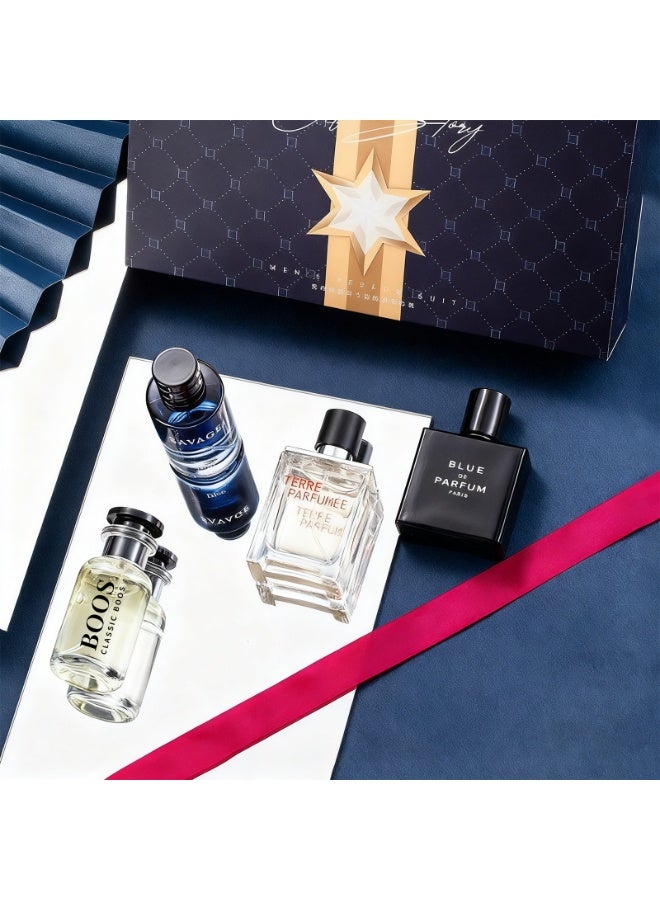 Savage Gear مجموعة عطور رجالية من 4 قطع (25 مل لكل منها) - مجموعة عطور شرقية حارة وخشبية للرجال - Image 1