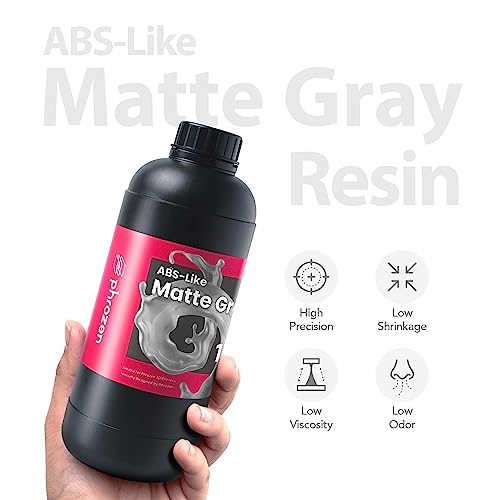 Phrozen 3D Printer ABS-Like Matte Gray Resin,405nm DLP LCD UV-Curing Photopolymer Resin for General Modeling and Prototyping, High Precision Printing, Low Odor, Non-Brittle (1kg) - Image 2