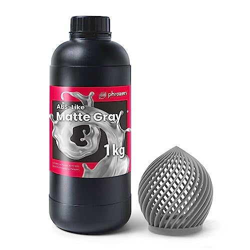 Phrozen 3D Printer ABS-Like Matte Gray Resin,405nm DLP LCD UV-Curing Photopolymer Resin for General Modeling and Prototyping, High Precision Printing, Low Odor, Non-Brittle (1kg) - Image 1