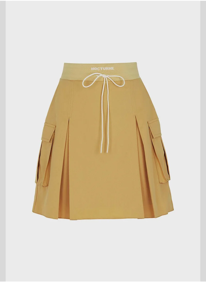 Nocturne Printed Detail Draw String High Waist Skirt