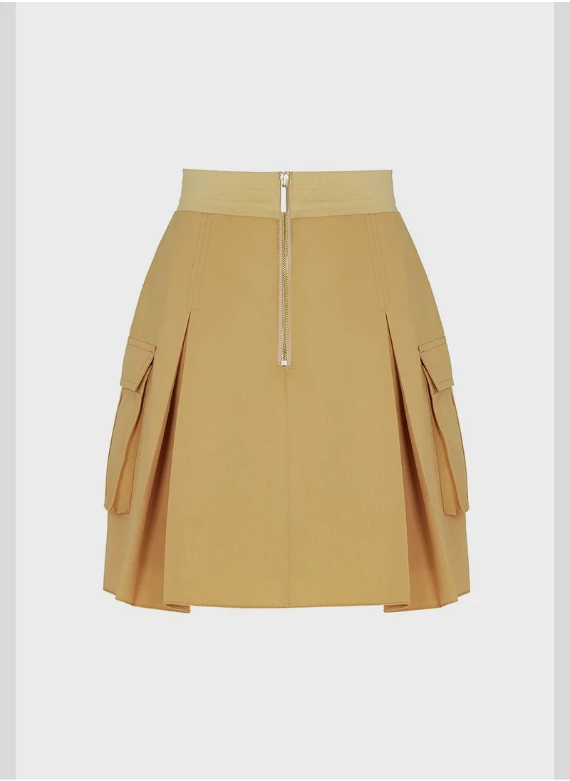 Nocturne Printed Detail Draw String High Waist Skirt