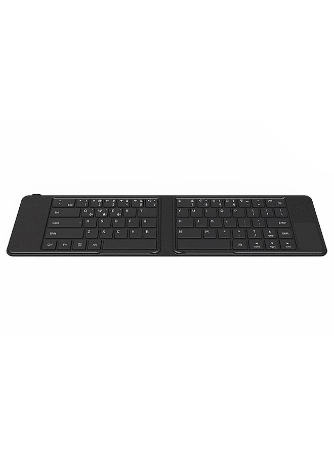 B.o.w hb168 Three-fold Smartphone Intelligent Touch Bluetooth Keyboard Wireless External Notebook Mobile Tablet Universal Keyboard Black - Image 2