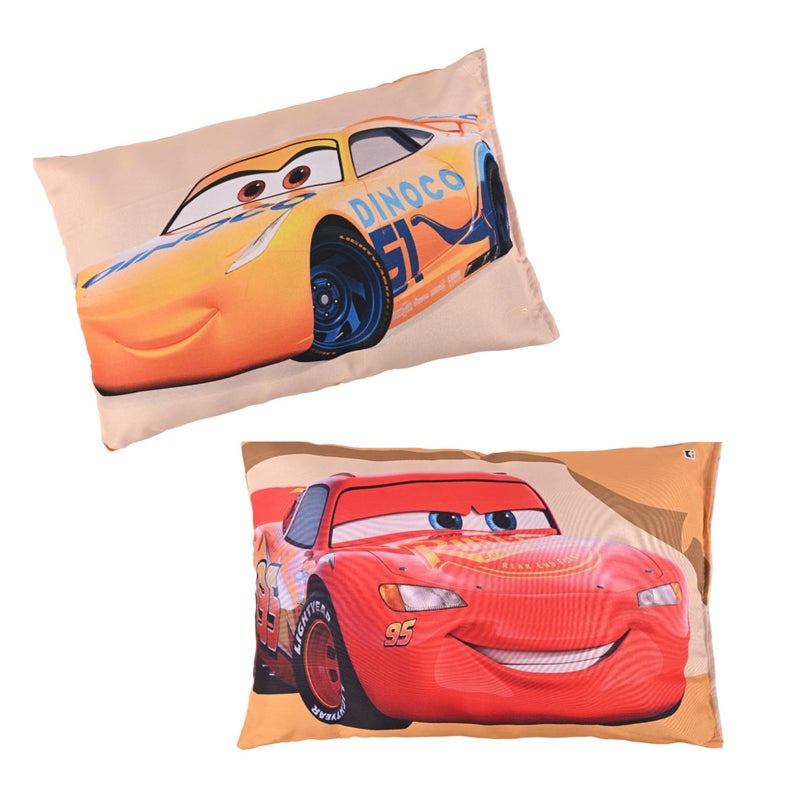 Kuber Industries 12x18 Inches Soft And Cozy Pillow for Kid's | Comfortable Pillow for 2 Year Olds Disney Car - Yellow - Image 3
