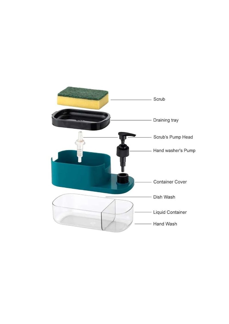 kenal 3-in-1 Plastic Soap Dispenser - Multi-Function Soap, Lotion, and Sanitizer Dispenser - Image 2