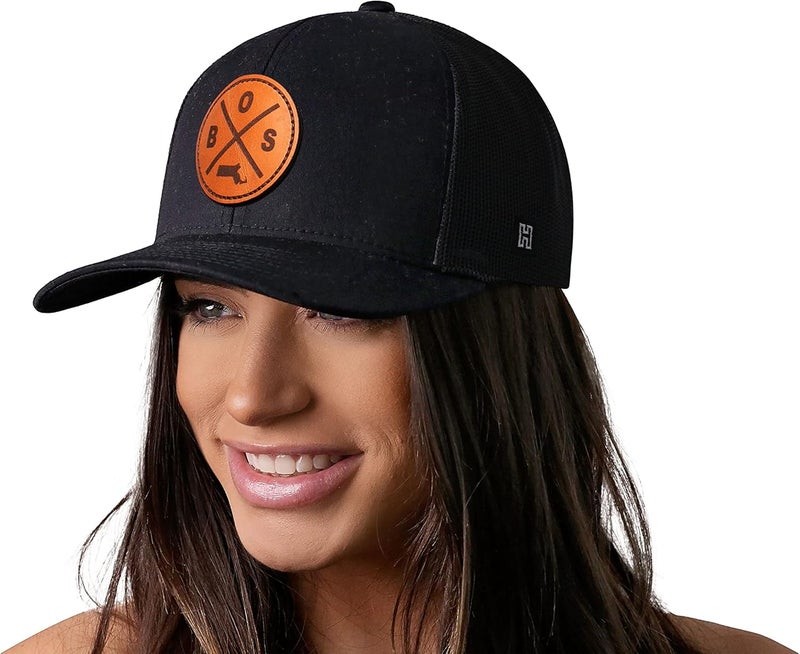 Haka State City Trucker Hat for Men & Women, Adjustable Baseball Hat, Mesh Snapback, Sturdy Outdoor Black Golf Hat - Image 4