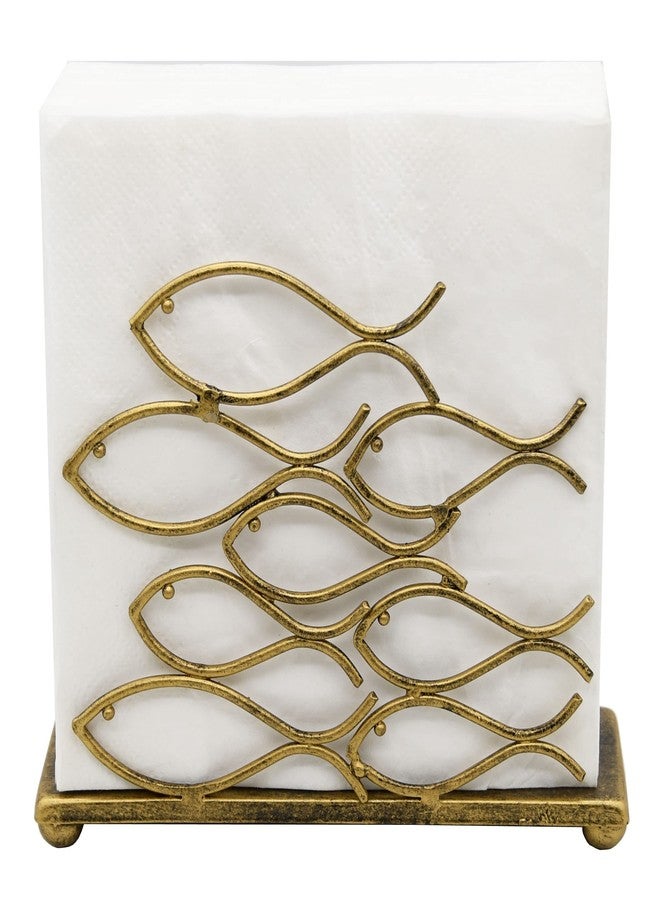 OwlGift Fish Design Napkin Holder, Ocean Serviette Dispenser, Marine Cocktail Tissue Storage Organizer, Mail Letter Sorter Rack, Document File Organizer – Bronze - Image 2