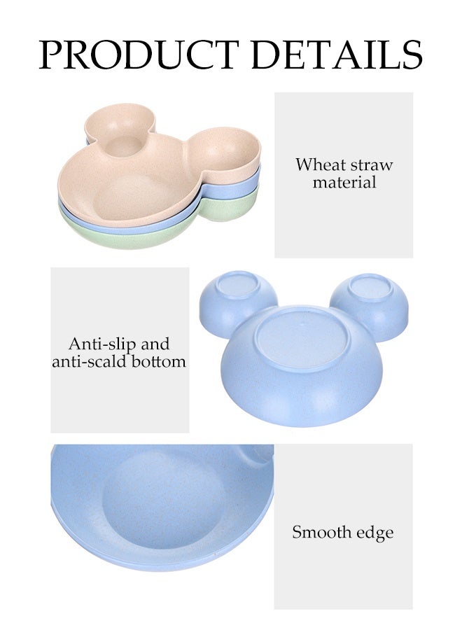 Student Dinner Plate, Unbreakable Cereal Bowls - Wheat Straw Fiber Lightweight Bowl Sets 4 - Dishwasher & Microwave Safe - for Home Kitchen Student - Image 4