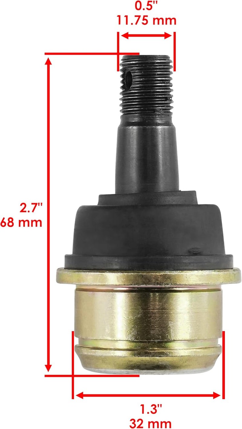 Caltric 4 Front Upper Lower Knuckle Ball Joint for Honda TRX300FW Fourtrax 300 4X4 (1988-2000) - Image 2