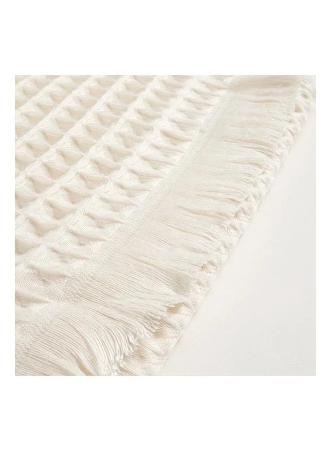 Zsa Zsa Zsu Solid Waffle Cotton Modal Face Towel 50x90 cm Ecru