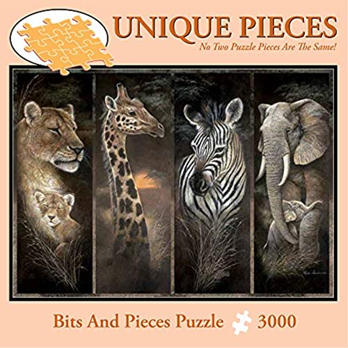 Bits and Pieces – 3000 Piece Jigsaw Puzzle for Adults – Pride of Africa by Artist Ruane Manning - African Jungle Animals: Lions, Giraffes, Elephants and Zebras Jigsaw Puzzle - Image 3