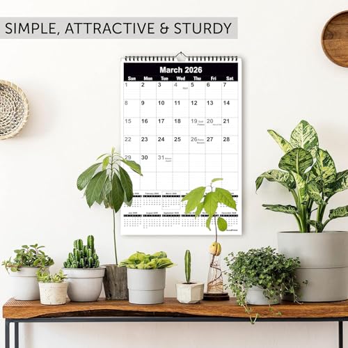 AccuPrints® Wall Calendar 2026 Planner-Size (14 x 20) inch For Office Home Table New Year Hanging Kids (35.5 x 50) cm- (Black Wall) - Image 3