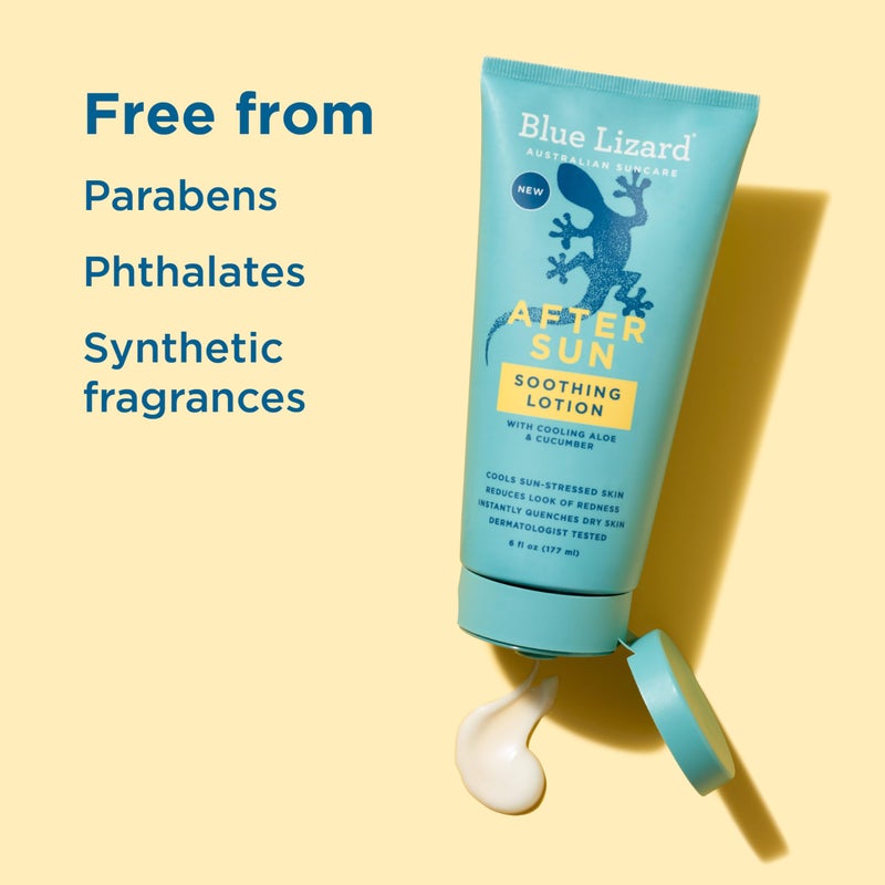 BLUE LIZARD After Sun Soothing Lotion, Lightweight Formula with Shea Butter, Soothes and Moisturizes, Proven to Reduce the Look of Redness, Instant Hydration, Vegan, Hypoallergenic, 6 oz. - Image 4