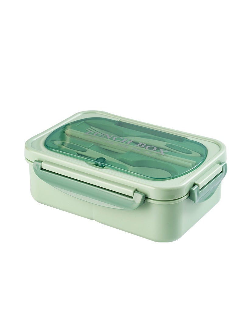 أروى بينتو مربع المحمولة الغداء مربع مانعة للتسرب سلطة الغداء الحاويات مع ملعقة ، الأخضر - Image 1