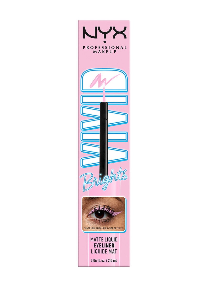 NYX PROFESSIONAL MAKEUP Vivid Brights Colored Liquid Eyeliner - Sneaky Pink - Image 3