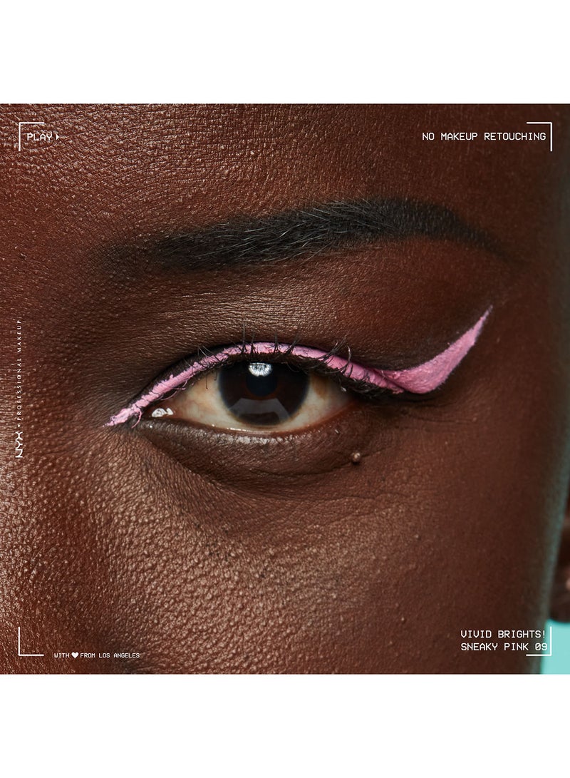 NYX PROFESSIONAL MAKEUP Vivid Brights Colored Liquid Eyeliner - Sneaky Pink - Image 4
