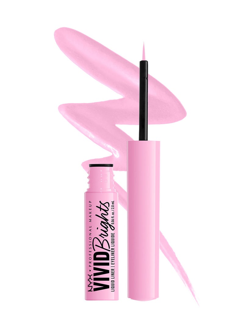 NYX PROFESSIONAL MAKEUP Vivid Brights Colored Liquid Eyeliner - Sneaky Pink - Image 2