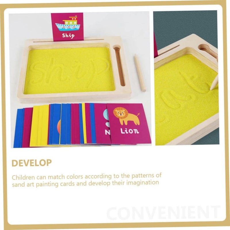 QiYi Sand Drawing Board for Kids, Educational Creative Drawing Toy with Stylus Pen, Reusable Sand Art Sketch Board for Drawing, Writing & Creative Play, Random Color - Image 3
