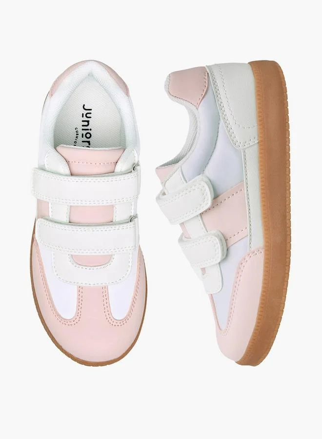 جونيورز Girls Colourblock Hook & Loop Sneakers