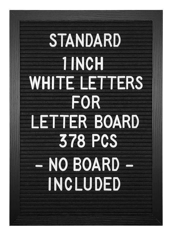 G GAMIT Felt Letter Board Letters Set - Pre-cut 378pcs Standard 1inch White Letters Only (No Board Included) - Image 1