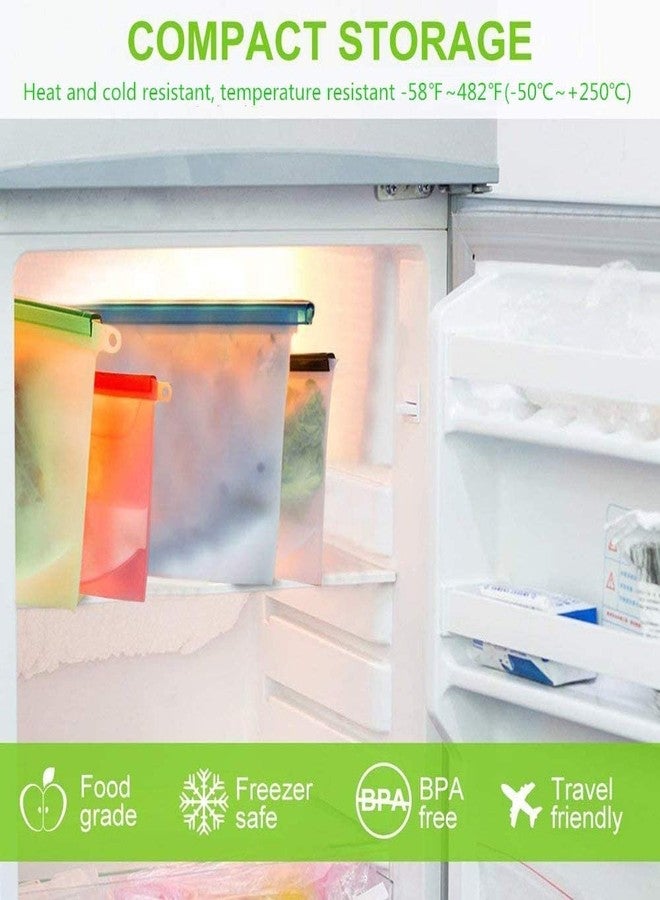 Ansawi Reusable Washable Leak-Proof Silicone Food Storage Preservation Bag Airtight Seal Fridge Storage Pouch Microwave, Dishwasher Safe BPA- (1000 Ml Pack of 2) - Image 2
