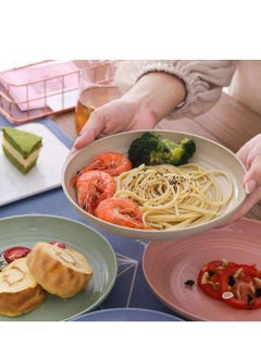 Joyelink Unbreakable Wheat Straw Plates 9 inch, Reusable Large Plates Set of 4, Dishwasher Safe Easy to Clean BPA Free, Perfect for Kitchen Outdoor Picnic Plates  - Image 2