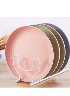 Joyelink Unbreakable Wheat Straw Plates 9 inch, Reusable Large Plates Set of 4, Dishwasher Safe Easy to Clean BPA Free, Perfect for Kitchen Outdoor Picnic Plates  - Image 5