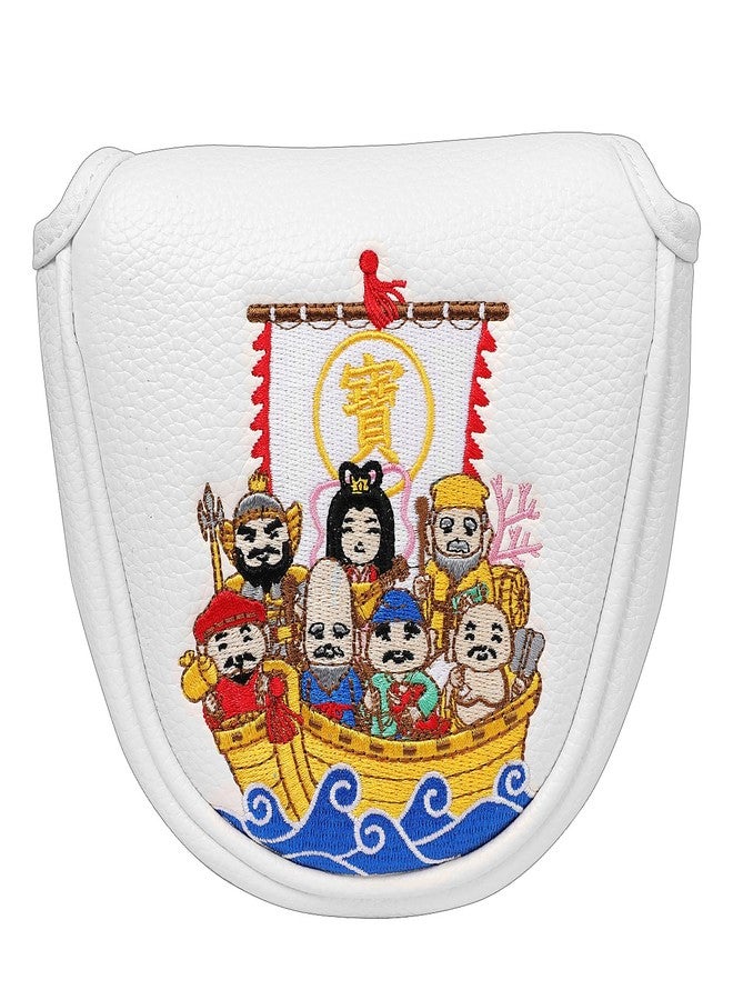SHABIER Golf Mallet Putter Headcover with Shichi-fuku-jin Design for Mallet Headcover - Image 1