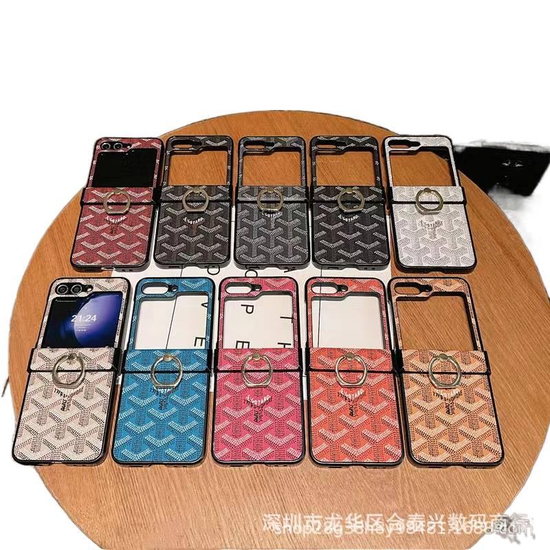 غطاء واقي بملمس باللون برتقالي جلد لـ Samsung Galaxy Z Fold 4 مع حماية من السقوط وحامل حلقة مع مقاوم للصدمات مع مقاوم للخدش للهدايا للاستخدام الشخصي للاستخدام المنزلي - Image 2