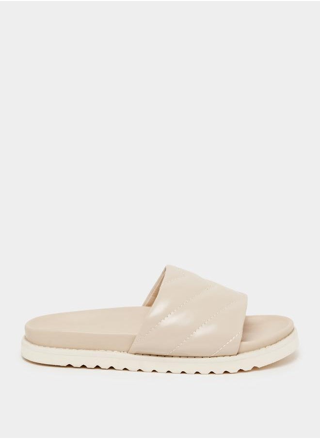Styli Leather Look Comfort Sandals  - Image 1