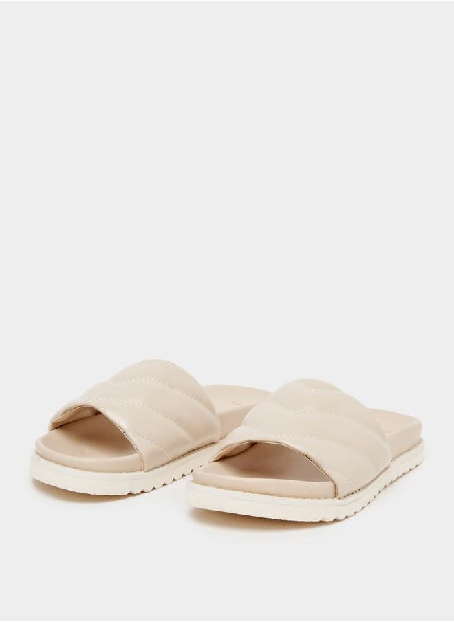 Styli Leather Look Comfort Sandals  - Image 2