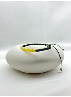 Kehribar Point Drop Amber Macrame Bracelet  - Image 2