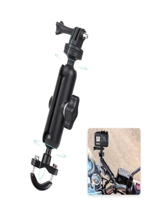 Like Star Action Camera (just for the Handlebar) Universal Mount for All Action Cameras Made of Aluminum Alloy with Two 360° Rotating Angle 1/4 Metal Stands - Image 1