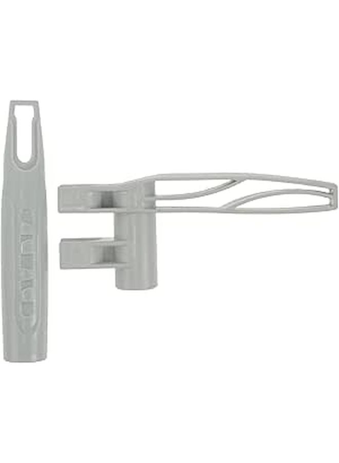 Replacement Broom Handle Set with Dustpan Handle Grip and End Caps Plastic Cleaning Tool Accessories - Image 1