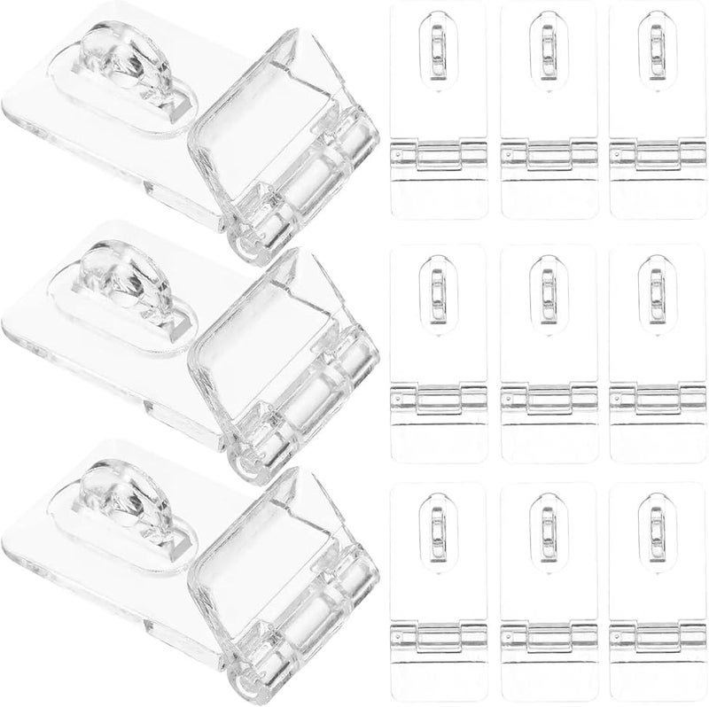 36 Set Clear Acrylic Hinges Lock Buckle Hasp Latch For Jewelry Box Cabinet Display Case - Image 1